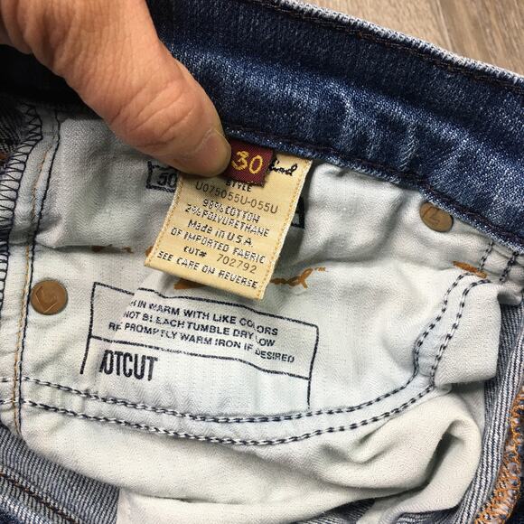 For All 7 Mankind Cotton Denim Bootcut Jeans Blue Size 30 - Picture 5 of 8